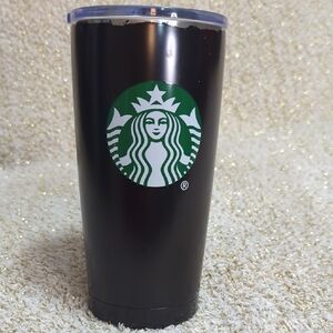 2018 Starbucks Coffee Black Stainless Steel Tumbler Travel Mug Cup w/ Lid 20 oz